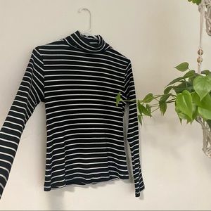 *SOLD* Striped Ribbed Turtleneck